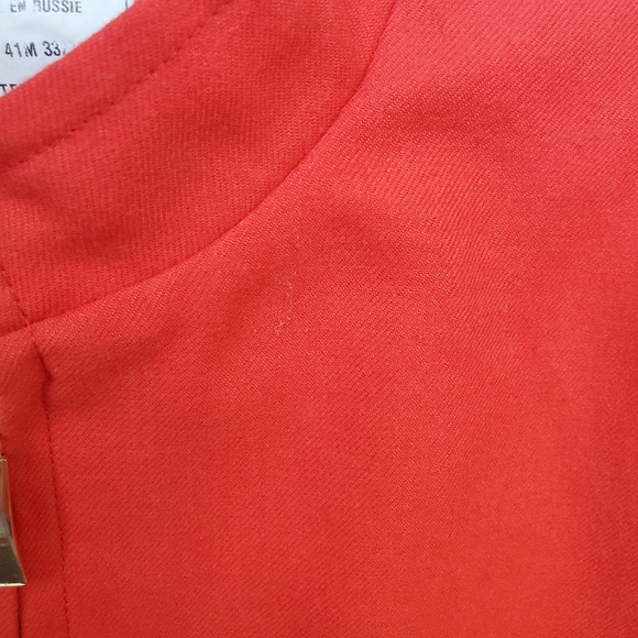 Orange Wool Jacket w/ BIG Pockets Size 14 - Picture 8 of 14